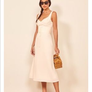 Reformation Sigrid Dress in Ivory